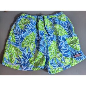 Vineyard Vines Mens Mesh-Lined Swim Trunks XL Green Blue Floral